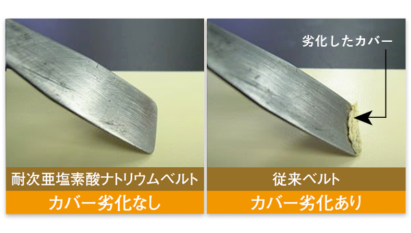 次亜塩素酸ナトリウム浸漬テスト