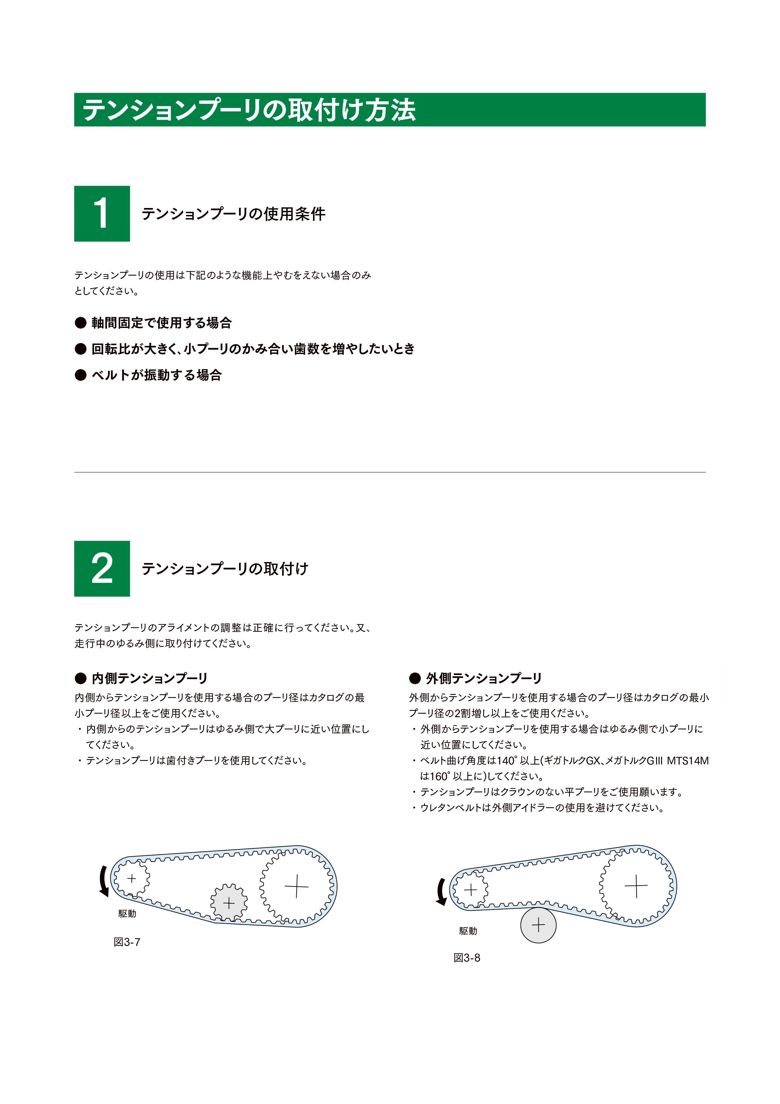テンションプーリの取付け方法