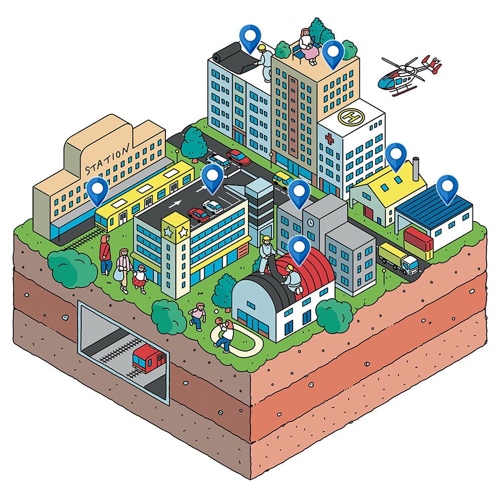 建築用防水材 イラスト